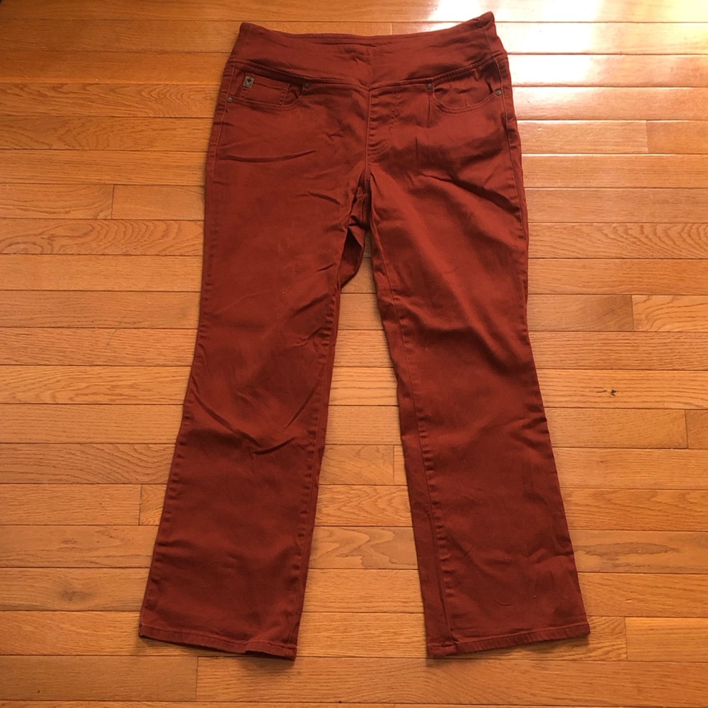 Belle by Kim Gravel Rust Red Bootcut Jeans